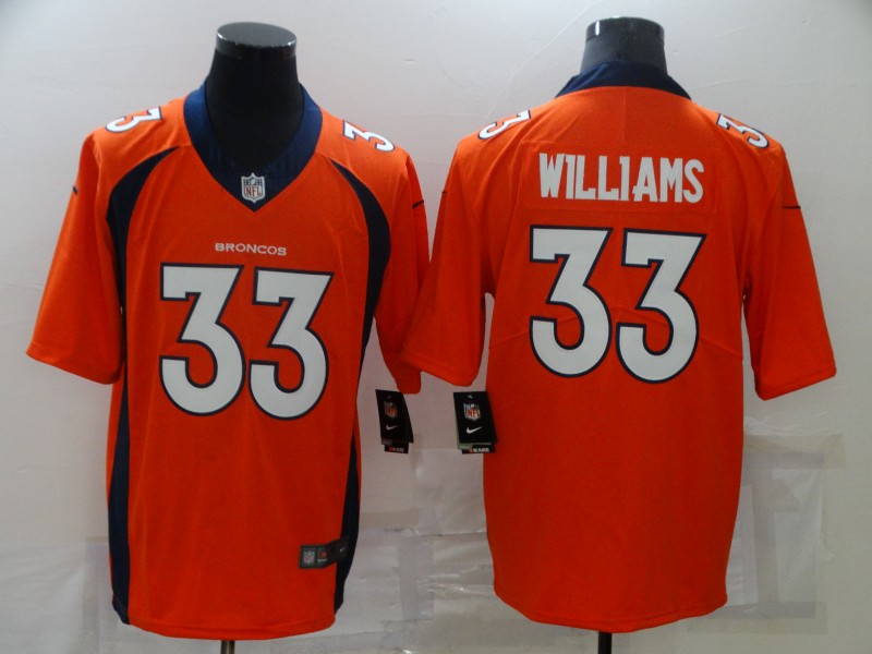 Men Denver Broncos #33 Javonte Williams Nike Orange limited NFL Jersey->denver broncos->NFL Jersey